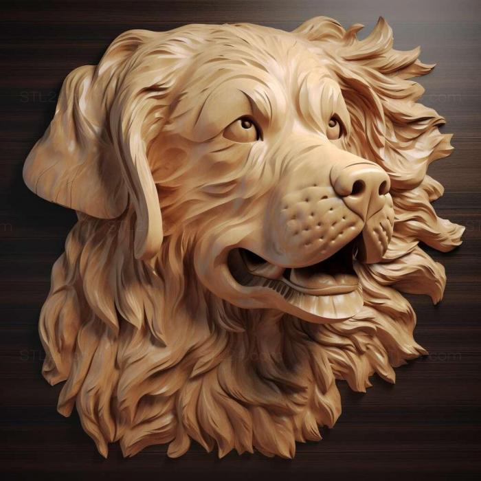 Nature and animals (st Langhaar dog 4, NATURE_6916) 3D models for cnc
